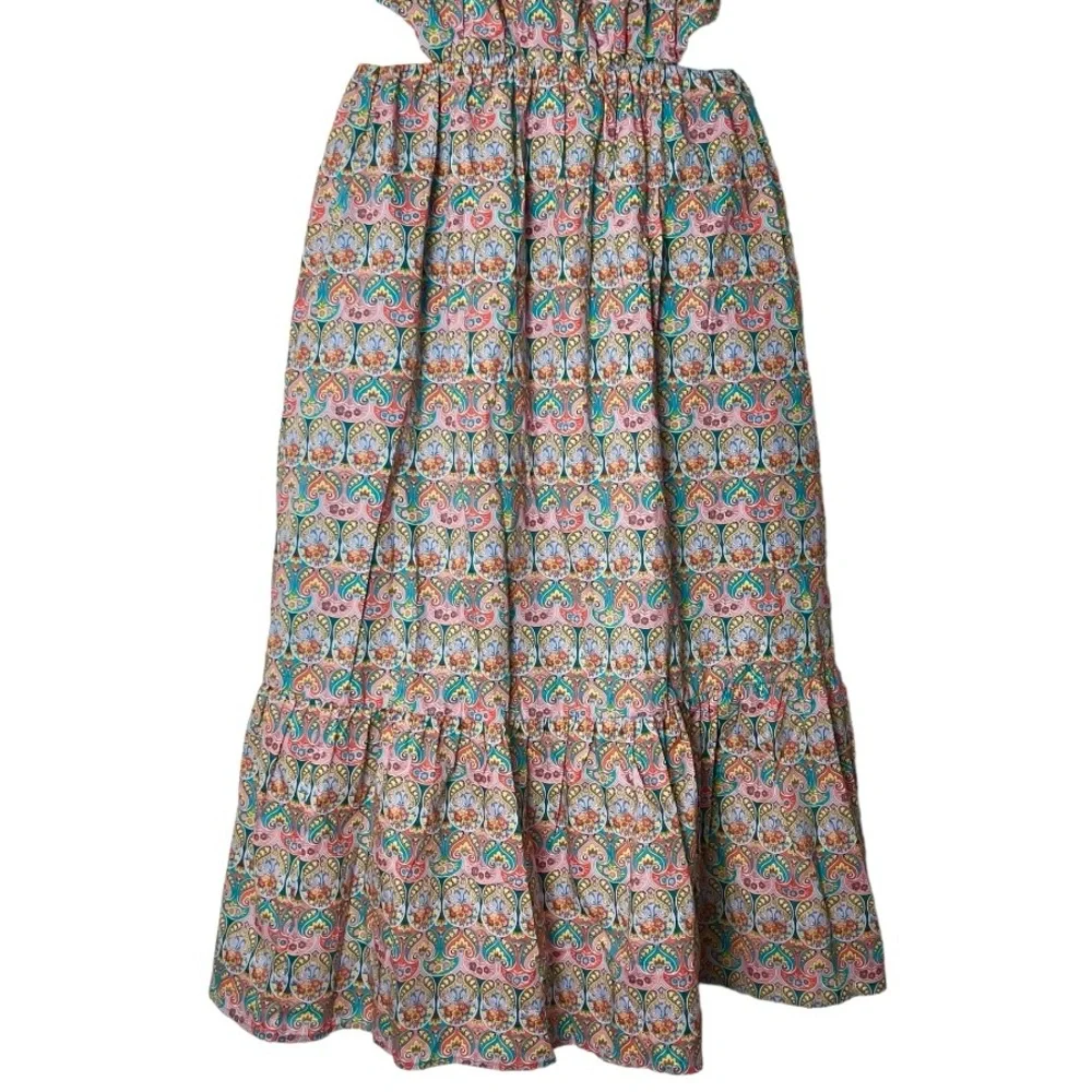 J. Crew Side Cutout Organic Cotton Dress Liberty Giorgia Duke Fabric